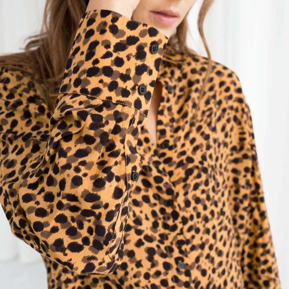 &Other Stories Leopard Print Top
